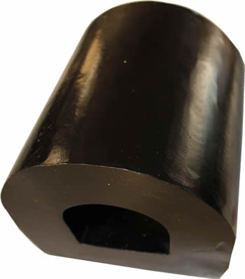 A black D rubber fender