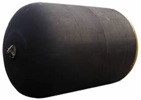 A black hydro-pneumatic rubber fender type Ⅵ