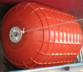A red pneumatic rubber fender type Ⅲ