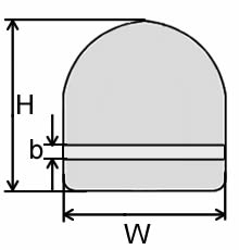 A plan about dimensions of SD type rubber fender