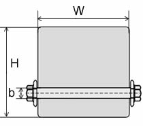 A plan about the dimensions of an SSQ square boat fender