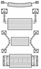 Four types of installation methods of cylindrical fenders.
