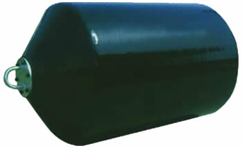 A black foam fender without netting