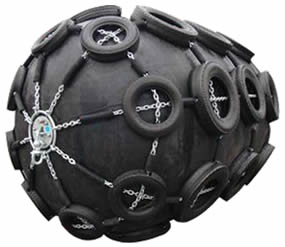 A black pneumatic rubber fender type Ⅰ
